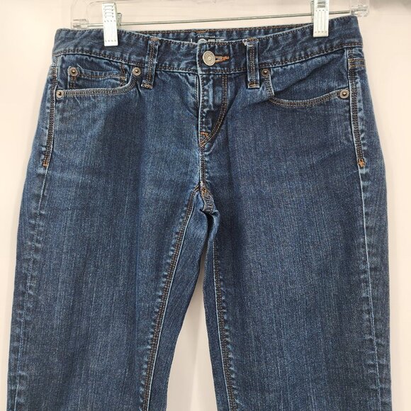 ANN TAYLOR Loft Modern Straight Dark Wash Blue Jeans 0 (25) - Picture 3 of 9